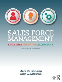 force management sales 12th edition innovation leadership technology chegg