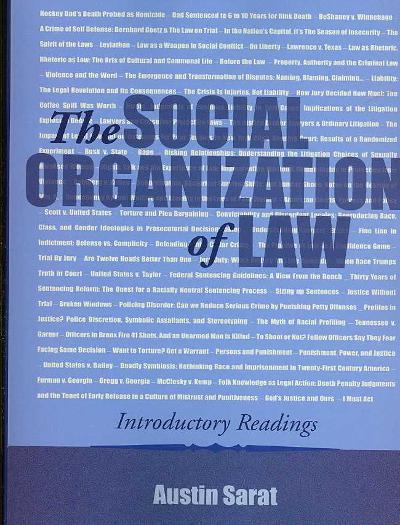The Social Organization of Law 1st edition 9780195330342 by Sarat, Austin