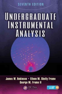 Undergraduate Instrumental Analysis Seventh Edition 7th Edition Textbook Solutions Chegg 