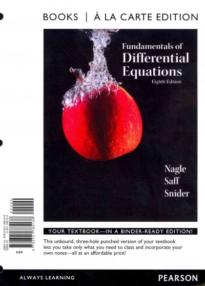 Fundamentals of Differential Equations, Books a la Carte Edition