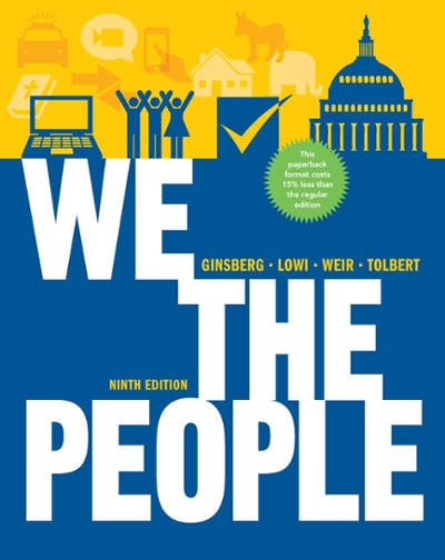We the People 9th edition 9780393124361 by Ginsberg, Benjamin