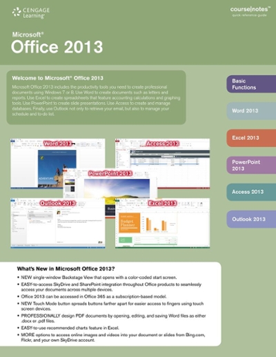 Microsoft Office 2013 CourseNotes