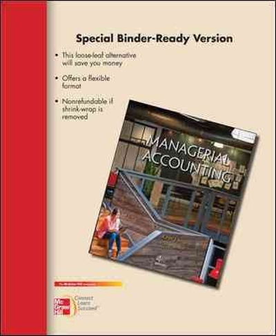 Loose-Leaf for Managerial Accounting 5th edition 9781259299551 by Wild, John