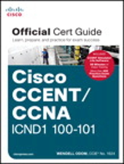 CCENT/CCNA ICND1 100-101 Official Cert Guide 1st edition 9781587143854 by Odom, Wendell