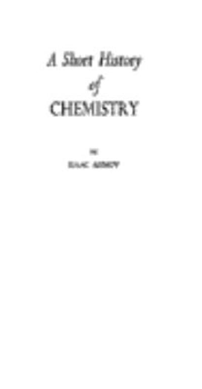 A Short History of Chemistry
