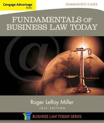 Cengage Advantage Books: Fundamentals of Business Law Today 10th edition 9781305075443 by Miller, Roger LeRoy
