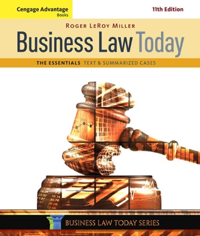 Cengage Advantage Books: Business Law Today, The Essentials 11th edition 9781305574793 by Miller, Roger LeRoy