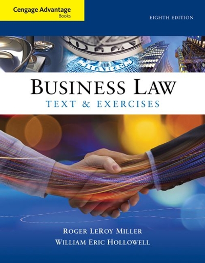 Cengage Advantage Books: Business Law 8th edition 9781305509603 by Miller, Roger LeRoy