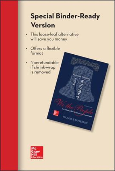 We the People (Loose Leaf) 11th edition 9781259342745 by Patterson, Thomas