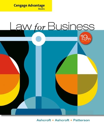 Cengage Advantage Books: Law for Business 19th edition 9781305654921 by Ashcroft, John D.