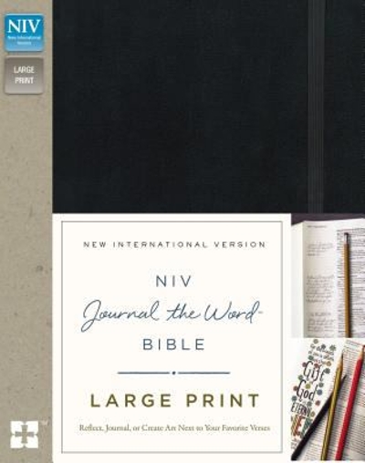 NIV, Journal the Word Bible, Large Print, Hardcover, Black