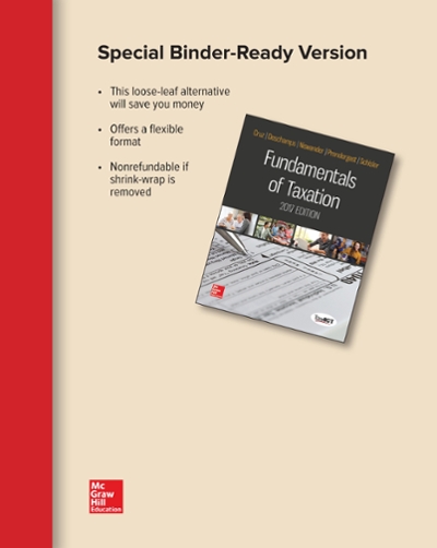Loose Leaf for Fundamentals of Taxation 2017 Ed, 10e