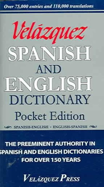 Velazquez Spanish and English Dictionary 9781594950032 by