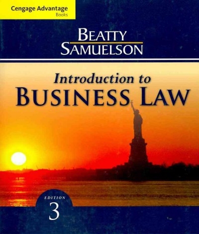 Cengage Advantage Books: Introduction to Business Law 3rd edition 9780324826999 by Beatty, Jeffrey F.